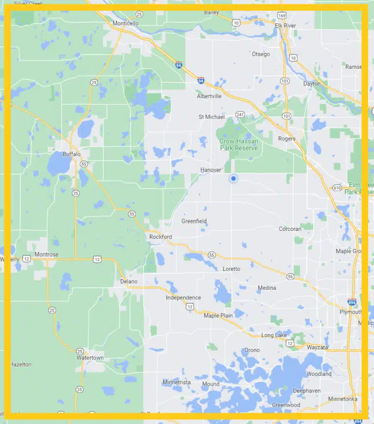 USA western twin cities Map